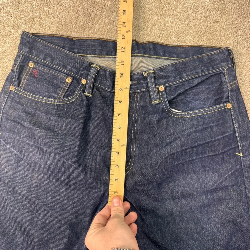 Polo Ralph Lauren Jeans Mens 33/30 Straight Leg Dark Indigo Blue Denim EUC